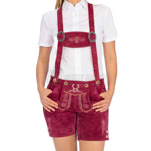 Shorts de Cuero Estilo Alemán para Mujer con Tirantes, Disfraz para Fiesta de Oktoberfest - Product Image 3