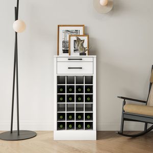 Mueble Bar para 24 Botellas, Color Nogal Marrón, Mueble Modular para Almacenamiento de Botellas - Product Image 1
