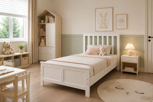 US <b>pine</b> plywood kids <b>bed</b> Durable safe children <b>bed</b> Simple design multiple colors Convertible <b>bed</b> for kids - Product Image 4