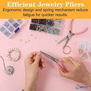 ชุดคีมปากแหลมสแตนเลส 2 ชิ้น ขนาด 6 นิ้ว คีมปากแบนและคีมปากเล็กสำหรับงานทำเครื่องประดับและงานฝีมือ - Product Image 4