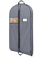 Housse de costume anti-poussière non tissée de 60 pouces avec fenêtre d'identification en PVC transparent, logo personnalisé, réutilisable, pliable, sac de rangement suspendu pour voyage