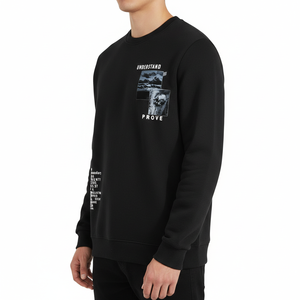 Sweat-shirt à col rond pour homme, sweat-shirt à impression personnalisée, sweat-shirts décontractés pour homme, vente en gros - Product Image 3