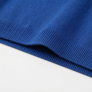 <b>Custom</b> Logo Blue White Striped Knit Crew Neck Sweater <b>Custom</b> Embroidery Pullover Wholesale - Product Image 4