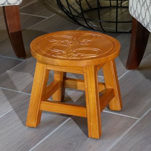 Carved Wooden <b>Step</b> <b>Stool</b> with Butterflies Natural Kids' Furniture - Product Image 3