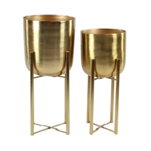 Macetas Metálicas de Nuevo Diseño con Soporte Metálico para Decoración del Hogar y Jardín, Maceta Metálica con Soporte para Interiores y Exteriores - Product Image 5