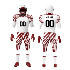Ensemble d'uniformes de football américain personnalisés, maillot et pantalon de football respirants, sublimation intégrale, vêtements de sport d'équipe, vêtements d'entraînement - Product Image 1