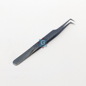 Eyelash Tweezers Thin Point Stainless Steel Anti-<b>slip</b> Handle Anti-Static Customizable Logo & Packaging - Product Image 1