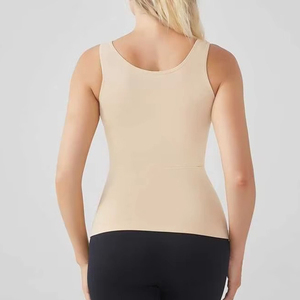 Chaleco sin mangas de alta calidad para mujer, talla grande, camiseta sin mangas transpirable de secado rápido, ecológica, para verano, color liso. - Product Image 5