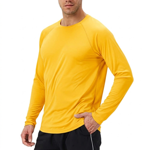 Camiseta de Compresión de Manga Larga Amarilla para Hombre, de Secado Rápido, de Poliéster, para Actividades al Aire Libre - Product Image 1