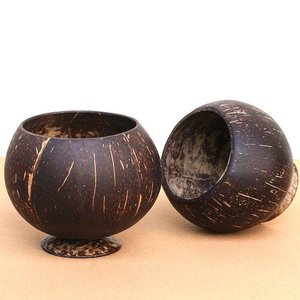 Tasses en coquille de noix de coco, prix de gros les plus bas, ensemble de tasses à thé et à expresso de qualité supérieure, faites à la main à partir de coquilles de coco - Product Image 1