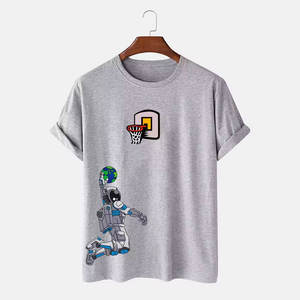 T-shirt personnalisé en coton épais 240 g/m² pour homme, impression par transfert thermique, t-shirts en maille polyester/coton - Product Image 4
