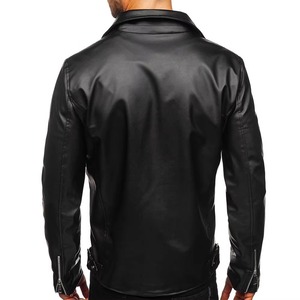 Veste en cuir véritable pour homme, tissée, à capuche, respirante, coupe-vent, style vintage, décontractée, pour l'automne - Product Image 3