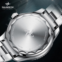50 montres automatiques classiques pour hommes en acier inoxydable 316L avec logo personnalisé, mouvement japonais, lumineuses, mécaniques, 42 mm