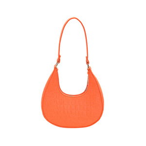 กระเป๋าโฮโบ PU ลายหนังจระเข้สีดำ หูหิ้วนุ่ม ปิดด้วยซิป สไตล์มินิมอล สำหรับผู้หญิง - Product Image 3