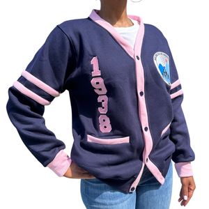 Embroidered Fleece <b>Cardigan</b> Soft Warm Button Front Long Sleeve Casual Winter Fashion Apparel Everyday Wear - Product Image 1