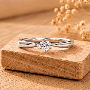 Bague de fiançailles en or massif 10K 14K 18K avec diamant solitaire de laboratoire rond de 0,12 ct certifié IGI, couleur E, clarté VVS - Product Image 3