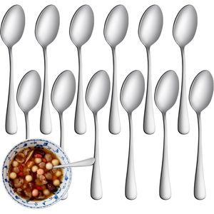 Set di 12 Cucchiaini da Tè in Acciaio Inossidabile di Grado Alimentare, Cucchiai da Dessert Durevoli, Set di Posate in Metallo - Product Image 1
