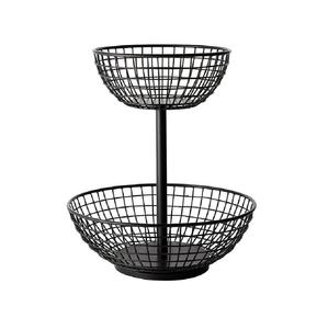 Cesta de Alambre Metálica Negra de Alta Venta para Decoración de Mesa de Cocina y Sala de Estar, Cesta de Almacenamiento con Tamaño y Forma Personalizables - Product Image 2