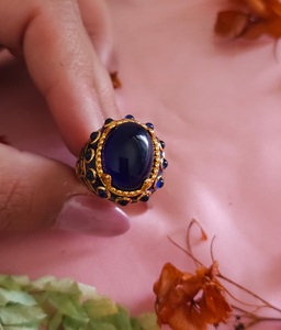 แหวนใส่นิ้วทำจากทองเหลืองอเมริกันพร้อมหินแวววาวสำหรับผู้หญิงของขวัญงานแต่งงานในโอกาสพิเศษ - Product Image 3