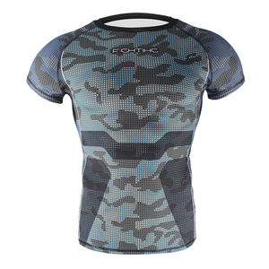 Ensemble Rash Guard de Compression pour Hommes Camouflage Séchage Rapide Extensible dans les Quatre Sens Maillot de Sport Personnalisable Tenue de Combat MMA Grandes Tailles Écologique - Product Image 2