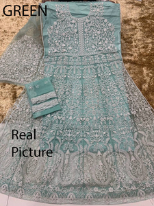Pishwas anarkali แบบดั้งเดิมสำหรับผู้หญิงชุดพื้นเมืองอินเดียและปากีสถานแฟนซีชุดแบบดั้งเดิมขายส่ง - Product Image 3
