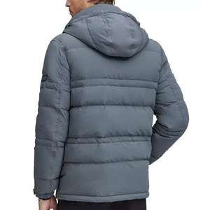 Nouvelle veste matelassée personnalisée très vendue pour hommes, couleur gris uni, manches longues, collection hiver, veste matelassée pour hommes - Product Image 3