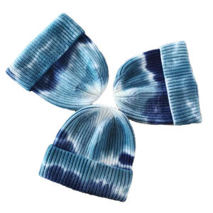 Tie-dyed Bows Beach Winter <b>Beanie</b> <b>Slouch</b> Hat Knitted Custom Design Unisex Adults - Product Image 2