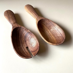 Cuillère à thé en bois durable, cuillère doseuse à café et sucre faite à la main, ustensile de cuisine naturel - Product Image 2