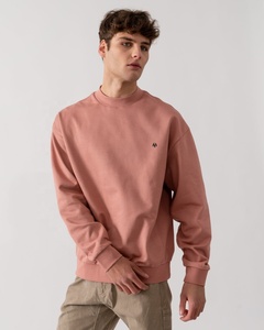 Sweat-shirt à col montant en coton mélangé unisexe basique pour hommes, doublé polaire, confortable et polyvalent, essentiel, tricoté et lavé - Product Image 4