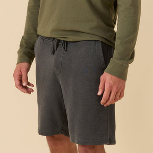 Shorts Bermuda en Coton Uni pour Homme, Taille Élastiquée avec Cordon de Serrage, Coupe Décontractée, Taille Moyenne avec Poches, Tissu Tricoté Respirant en Polaire - Product Image 3