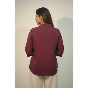 Camisa Bordada Bird Zari para Mujer, Manga Corta, Estilo Casual, Ligera, Corte Elegante - Product Image 2