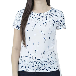 T-shirts décontractés pour femmes, style streetwear, coupe courte, manches courtes, respirants, séchage rapide, couleur unie, pour l'été, logo personnalisé, OEM, vente en gros - Product Image 3
