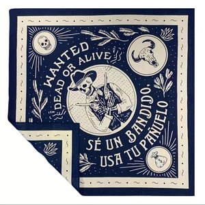Pañuelo Bandana Cuadrado de Algodón 100% Reciclado con Estampado Digital Personalizado Estilo Hip Hop, Degradado Tie Dye y Paisley - Product Image 4