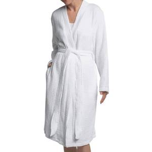 Albornoz Térmico de Algodón Orgánico y Spandex para Mujer, Ultra Suave, Transpirable, Ecológico, con Bordado Personalizado en la Parte Delantera, Venta al Por Mayor - Product Image 4