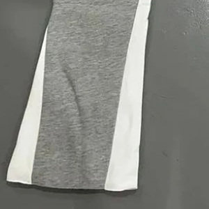 Pantalon de survêtement gris en coton pour homme, taille élastique avec cordon de serrage, rayures latérales, coupe large, décontracté, automne - Product Image 2