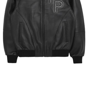 Veste en cuir véritable de haute qualité pour homme, hiver 2026, avec fermeture éclair, col rabattable, doublure 100% polyester - Product Image 6