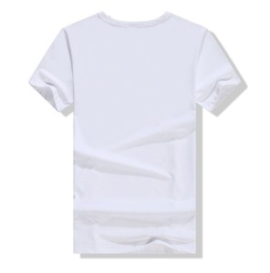 T-shirt en coton à manches courtes, col rond, personnalisable avec logo brodé ou imprimé, design DIY, peint à la main, transfert thermique. - Product Image 6
