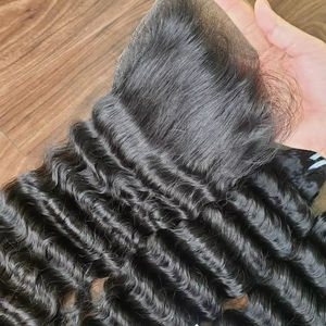 Minh Khang Cabello Premium al Mejor Precio al por Mayor, Cierre Frontal Rizado y Ondulado, 100% Cabello Humano Vietnamita, Extensión de Ondas Profundas de Lujo - Product Image 1