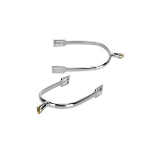 Estribos de Acero Inoxidable con Detalles en Dorado para Equitación - Product Image 1