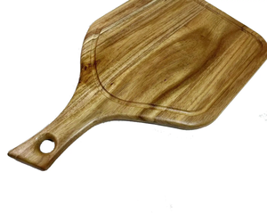 Planche à découper en bois naturel Forest Grain Board avec poignée, forme ronde, pour usage en cuisine, meilleur grossiste, bloc à découper Briefer - Product Image 6