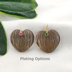 Colgante de Lapislázuli Tallado en Forma de Calabaza, Colgante de Lapislázuli Natural en Forma de Corazón, Amuleto Tallado Bañado en Oro, Colgante de Corazón Tallado, Venta al por Mayor - Product Image 3