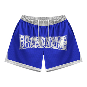 Polyester Mesh <b>Shorts</b> Beige Multicolor All Over Graphic Print Custom Sublimation Embroidery <b>Patch</b> Logo <b>men's</b> <b>shorts</b> - Product Image 4