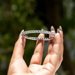 Elegant <b>Sterling</b> <b>Silver</b> Tennis <b>Bracelet</b> with Brilliant Round Cut Stones Classic Luxury Jewelry Gift for <b>Women</b> Style Premium - Product Image 5