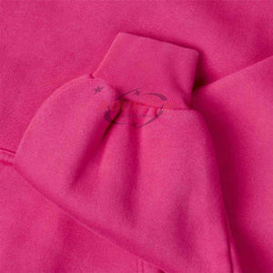 Sudadera con Capucha Oversize Rosa para Mujer con Estampado de Logotipo Frontal, Manga Regular, de Algodón Tejido, para Uso Casual de Otoño y Venta al por Mayor - Product Image 6