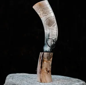 Cuerno Vikingo 100% Natural de Búfalo con Cuerno de Tamaño Único para Cerveza o Agua, de la Mejor Calidad, Mayorista de la India - Product Image 1