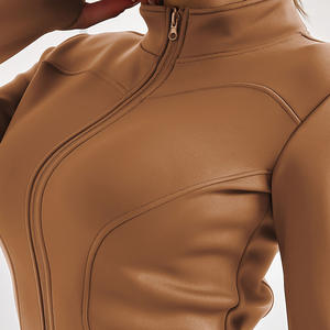 Solid Color Gym Fitness <b>Jacket</b> Yoga With Pockets Morning <b>Workout</b> White Yoga <b>Jacket</b> Quick-Dry Slim Yoga <b>Jacket</b> - Product Image 2