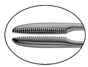 Pinzas Gross de 20 cm de Acero Inoxidable, Pinzas Quirúrgicas para Aplicación de Apósitos, Instrumento para Sujetar Tejidos de Forma Atraumática, Herramienta Médica Reutilizable - Product Image 3