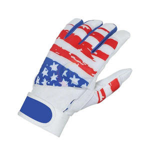 Gants d'entraînement de baseball avec drapeau américain, blancs, bleus, étoiles, antidérapants, pour droitier, style sportif - Product Image 3