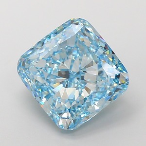 Diamante Sintético Azul de Laboratorio de 10.08 Quilates, Corte Cojín, Claridad VVS2, Pulido EX, Color Azul Intenso, de Primera Calidad - Product Image 1
