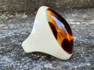 Handmade Eco-Friendly Natural European Style Buffalo Horn Polished Custom <b>Size</b> <b>Adjustable</b> Fashion <b>Ring</b> for Wedding Gift - Product Image 3